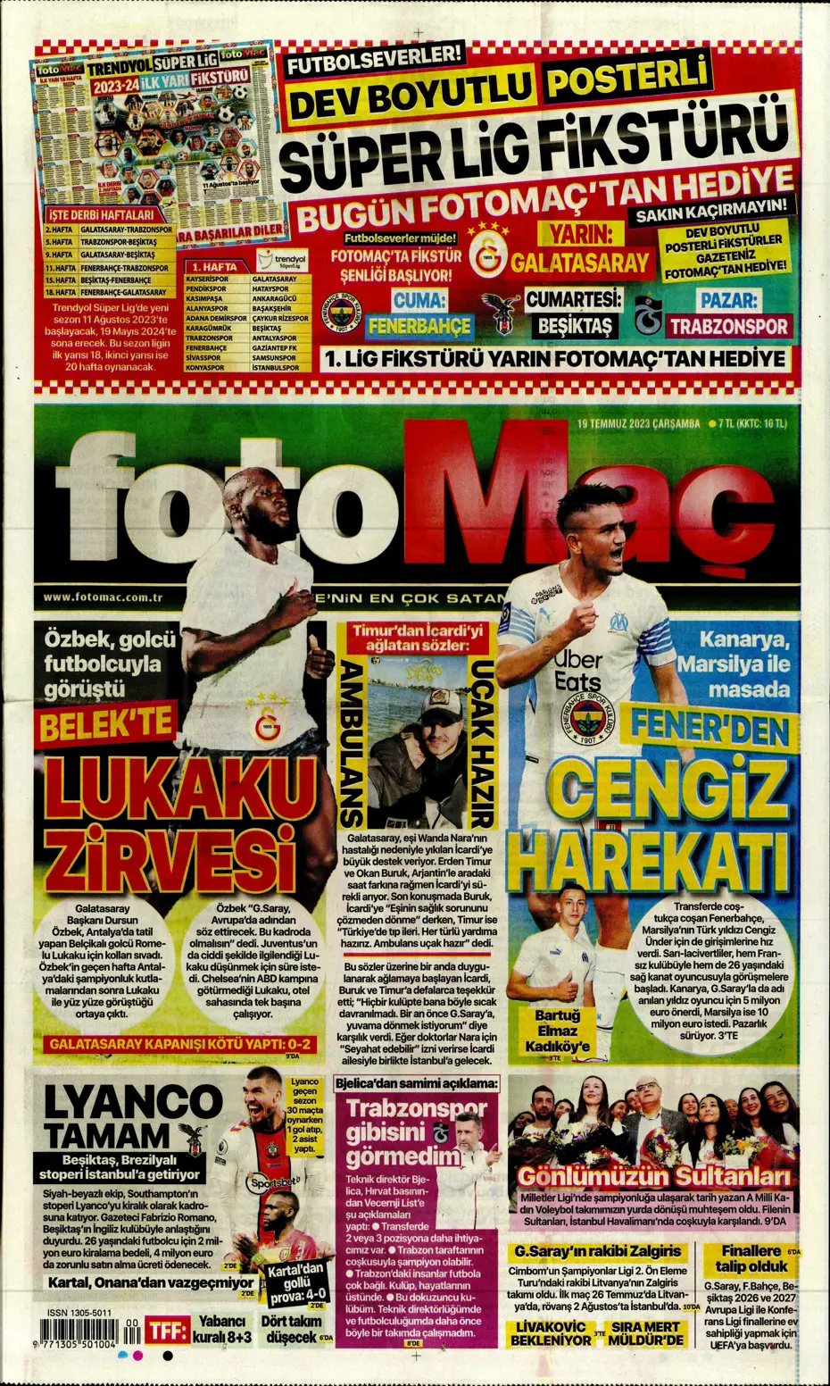 "Dünya Fenerbahçeliler Günü'nde taraftarlara 3 yıldız hediye" | Sporun manşetleri (19 Temmuz 2023) - 8 "Dünya Fenerbahçeliler Günü'nde taraftarlara 3 yıldız hediye" | Sporun manşetleri (19 Temmuz 2023) - 8