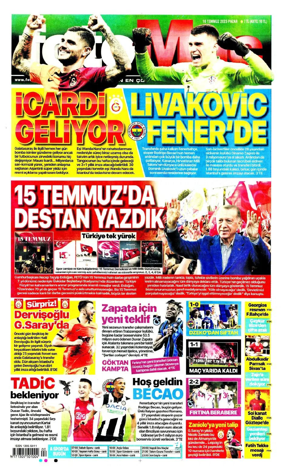 "Kale artık Livakovic'in" | Sporun Manşetleri - 6