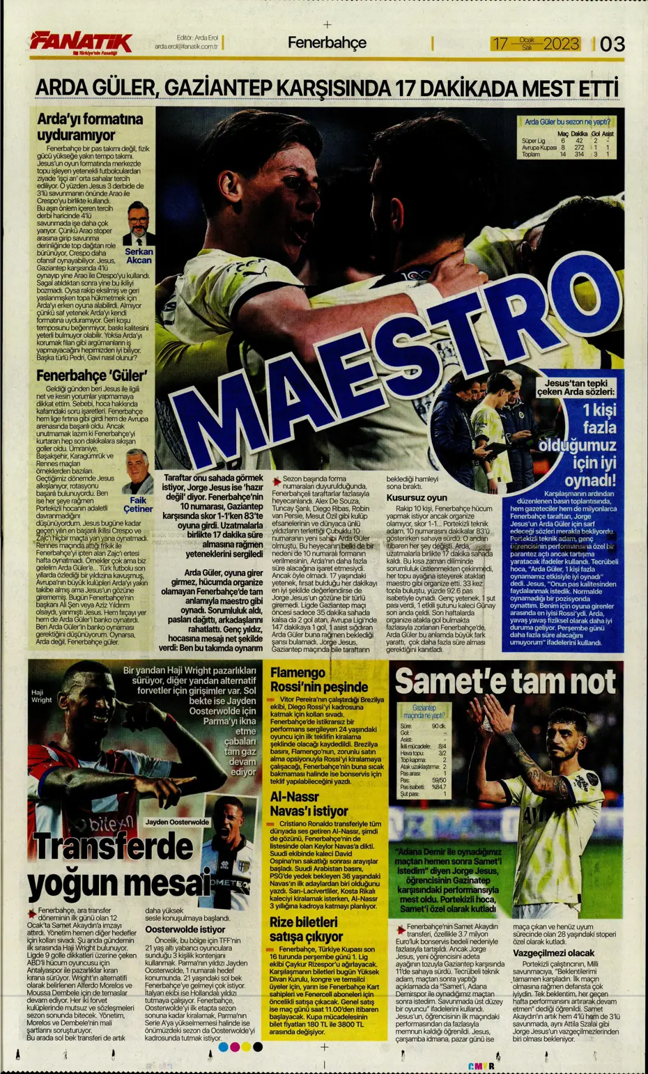 Sporun Manşetleri (17 Ocak 2023) - 6