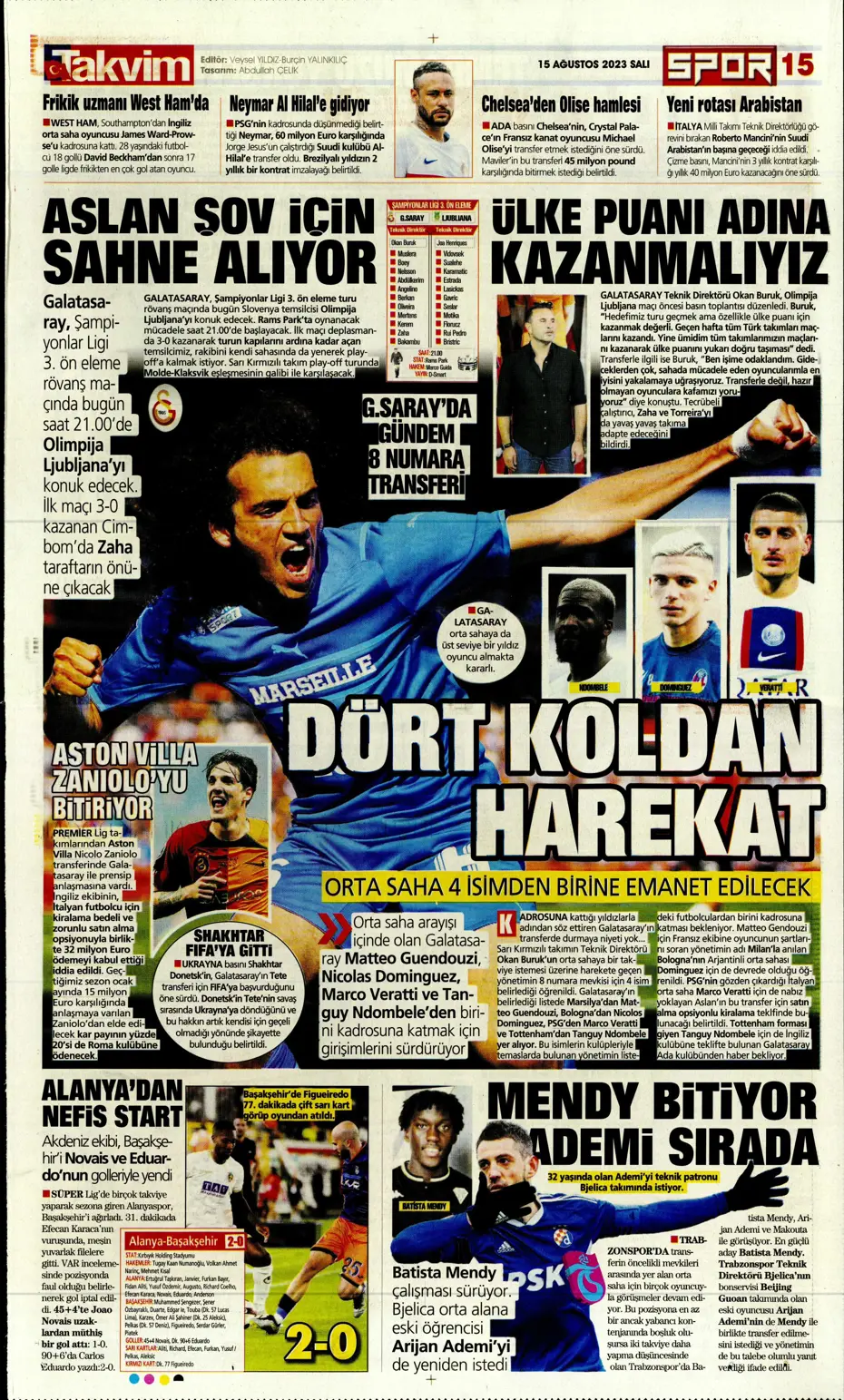 "Kartal'ı Gedson uçurdu" | Sporun Manşetleri - 39