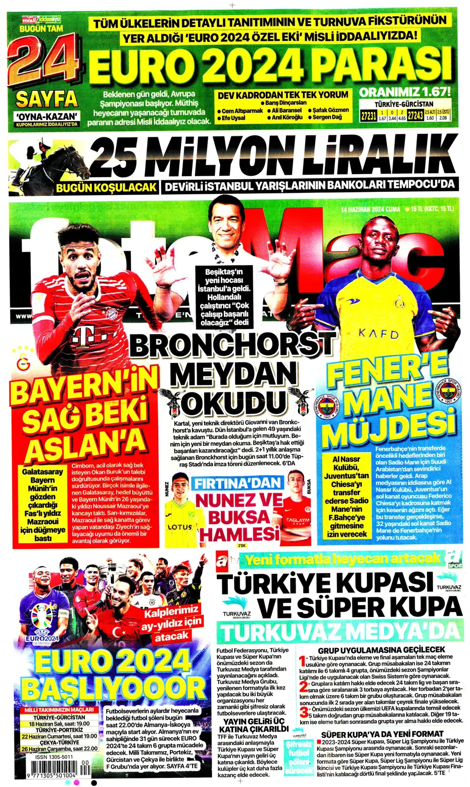 "A Milli Takım'da İrfan Can şoku" | Sporun manşetleri (14 Haziran 2024) - 11 "A Milli Takım'da İrfan Can şoku" | Sporun manşetleri (14 Haziran 2024) - 11