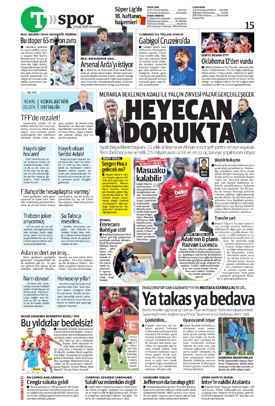 "Yeni transfer bombası Leroy Sane" | Sporun manşetleri - 21