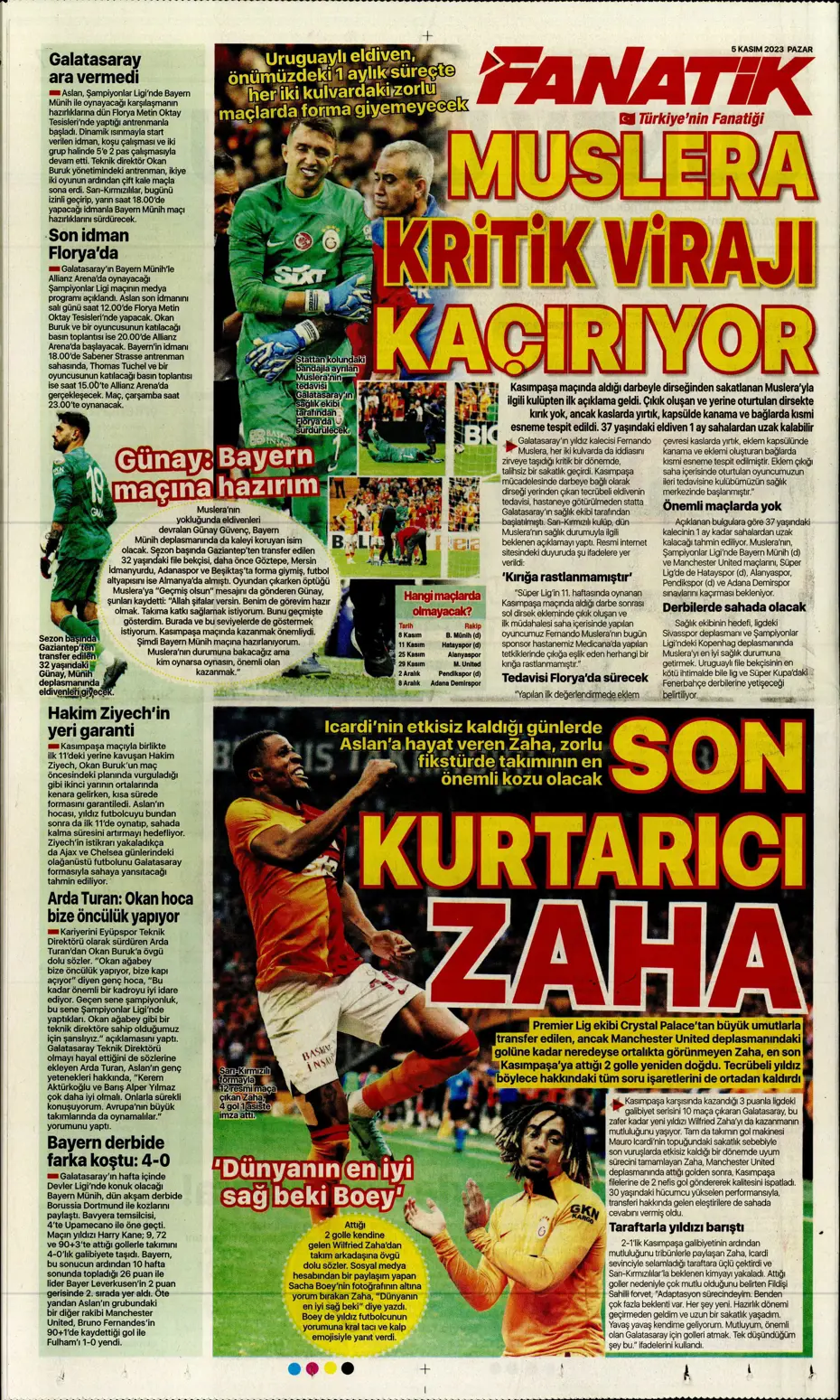 "Kadıköy'de tarihi fırtına" | Sporun manşetleri (5 Kasım 2023) - 11
