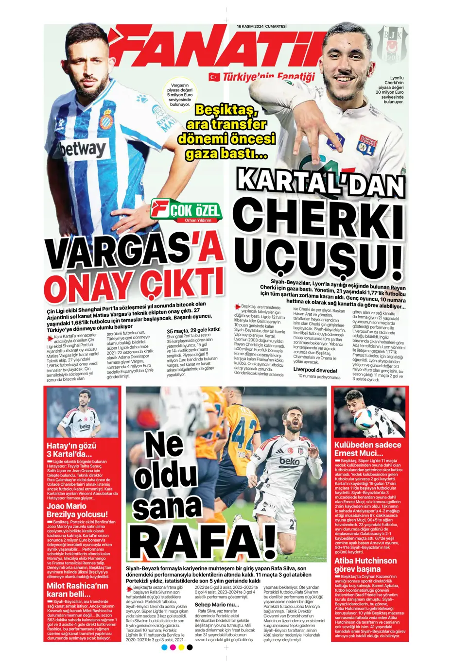 "Jorginho sürprizi" | Sporun manşetleri (16 Kasım 2024) - 9