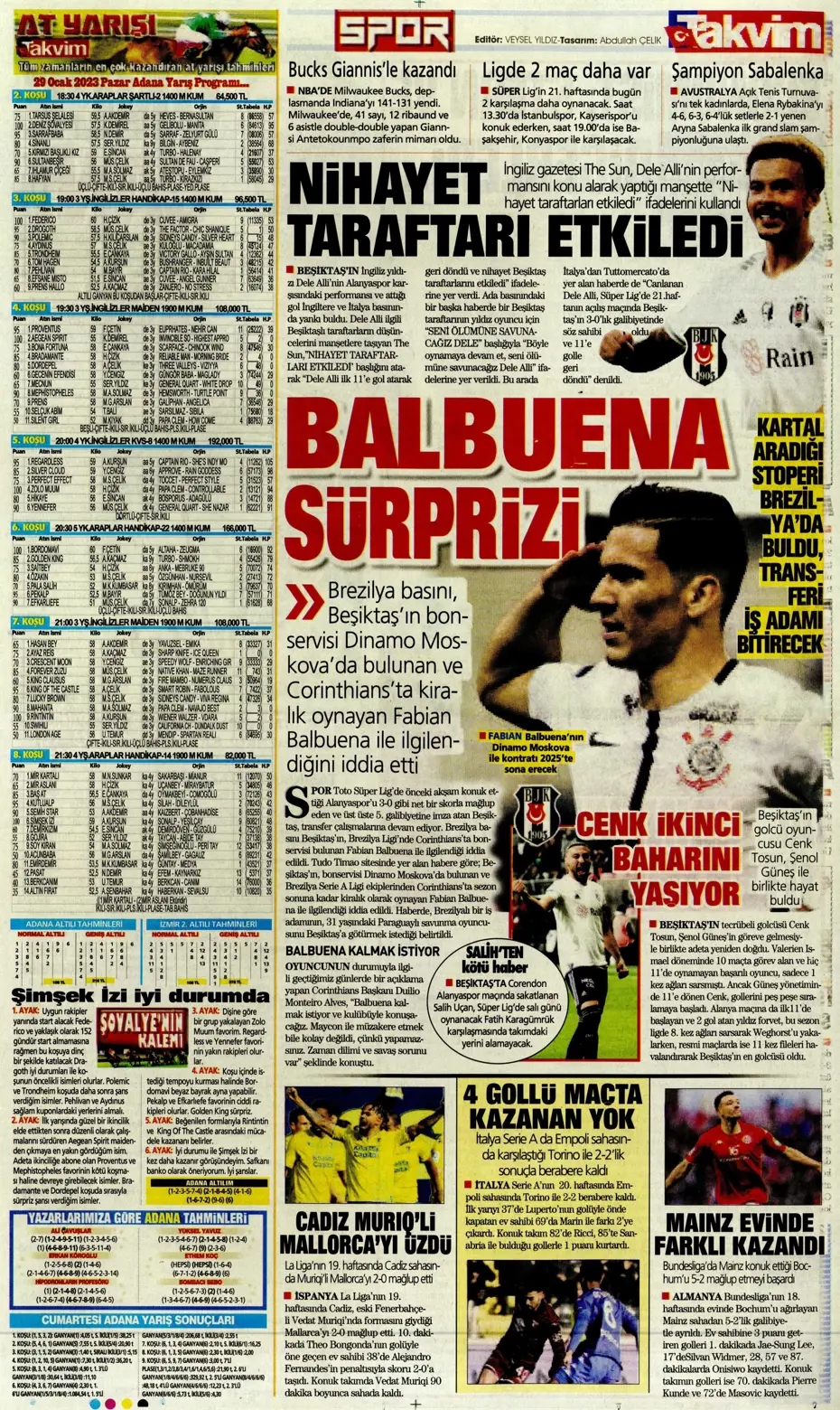 Sporun Manşetleri (29 Ocak 2023) - 44