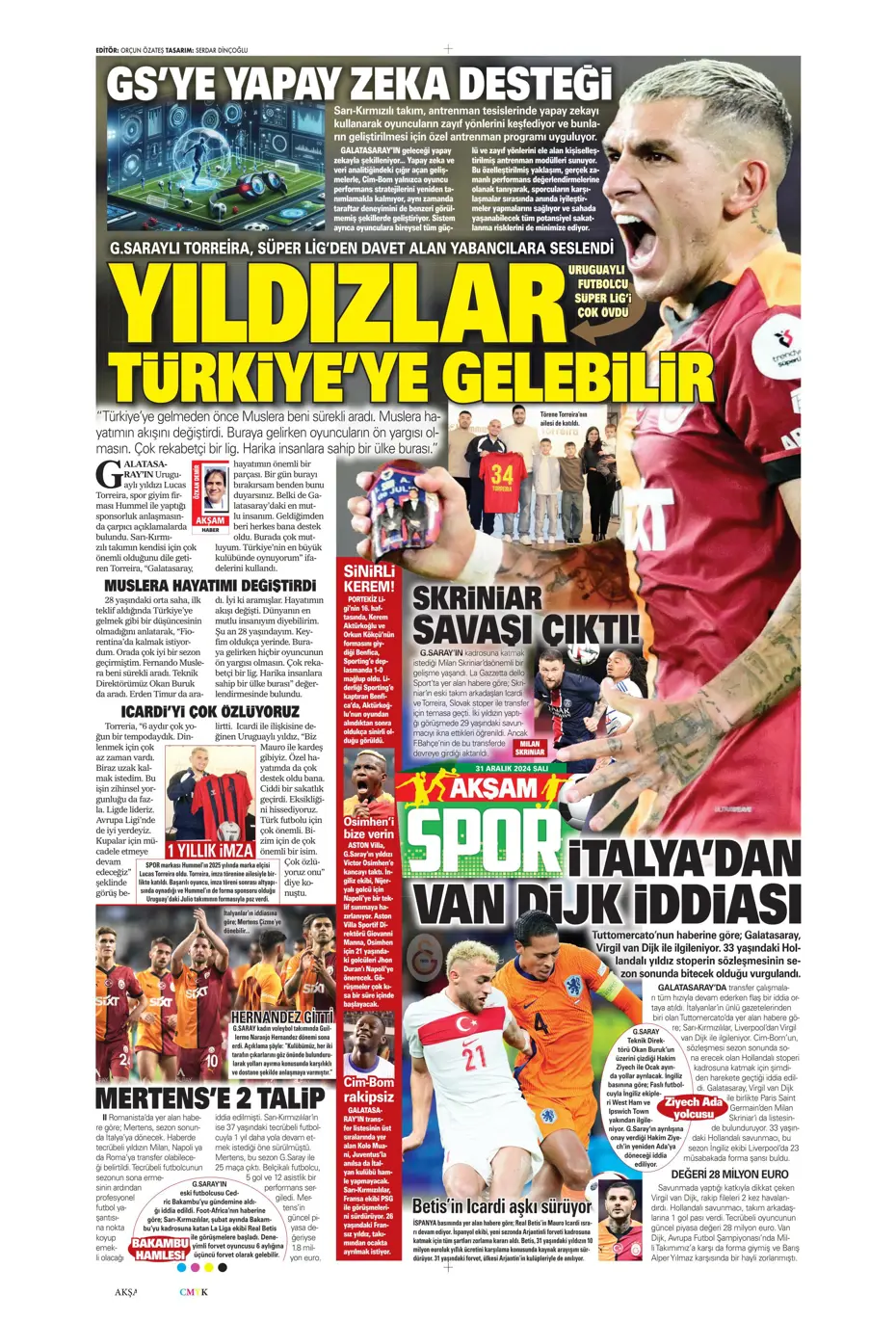 "Sergen Yalçın'la ilk görüşme" | Sporun manşetleri - 6
