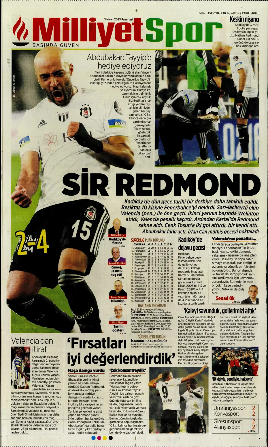 "10 parmak tarih yazdılar" - Sporun manşetleri (3 Nisan 2023) - 22