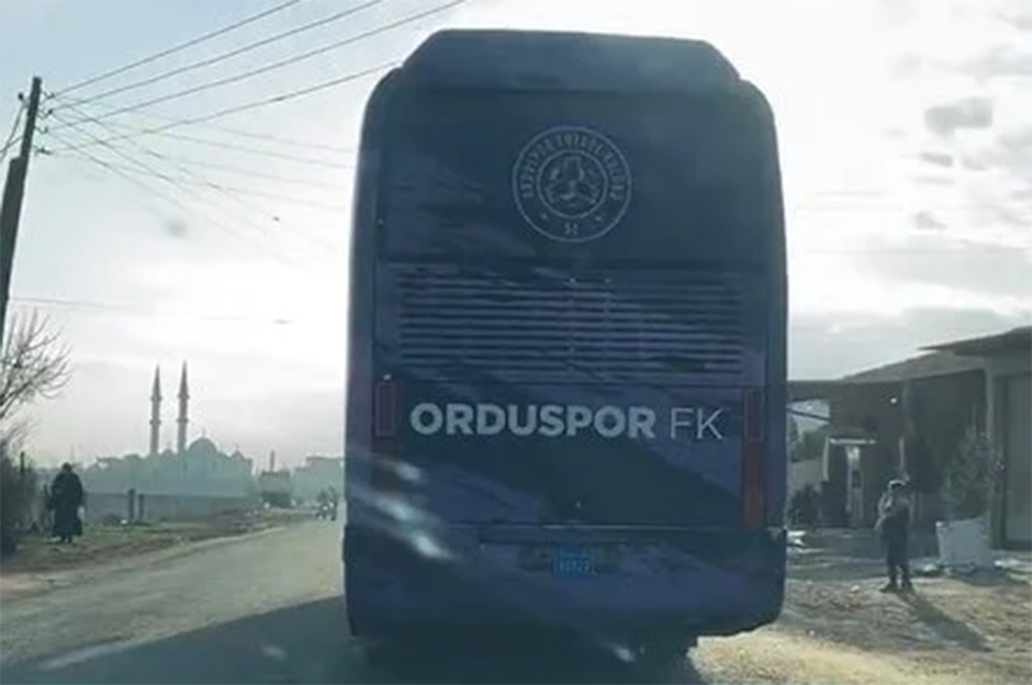 Suriye'de görüntülenen Orduspor takım otobüsüyle ilgili gerçek ortaya çıktı