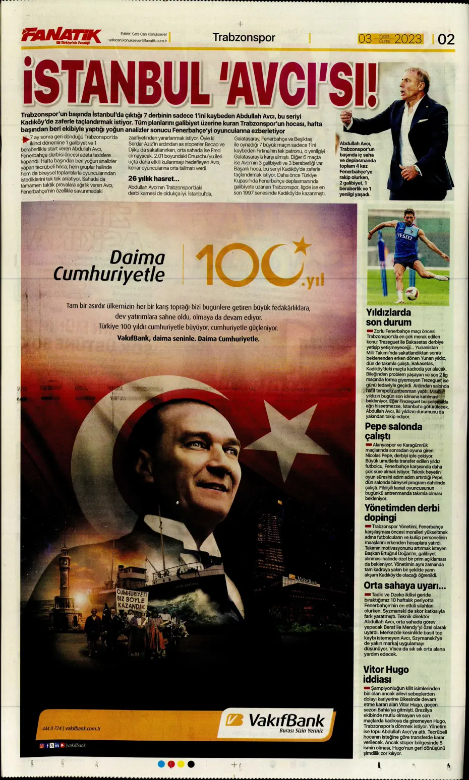 "Chelsea'nin sol beki Aslan'a" | Sporun manşetleri (3 Kasım 2023) - 3