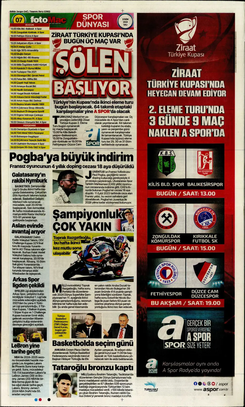 "Fenerbahçe'ye sürpriz golcü" | Sporun manşetleri (8 Ekim 2024) - 15