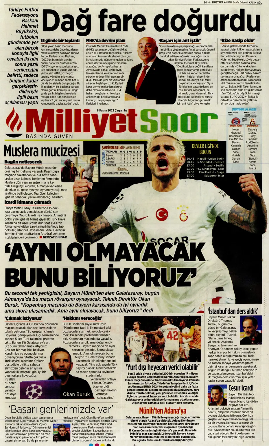 "Yeni MHK formülü" | Sporun manşetleri (8 Kasım 2023) - 22