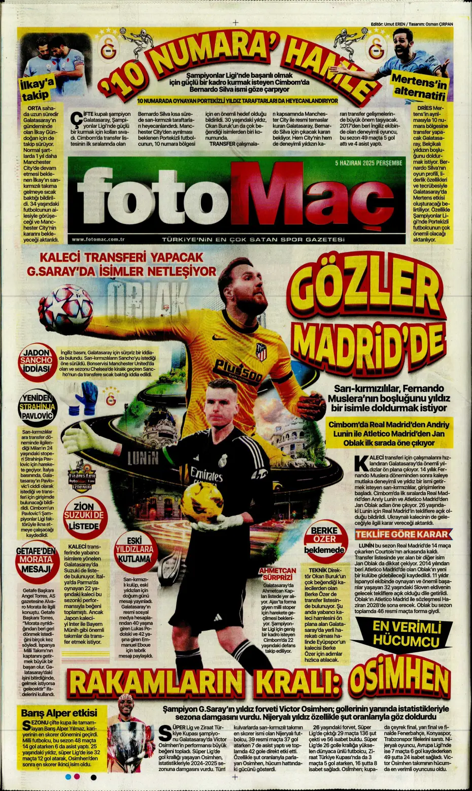 "Fenerbahçe'den Boniface bombası" | Sporun manşetleri (5 Haziran 2025) - 17