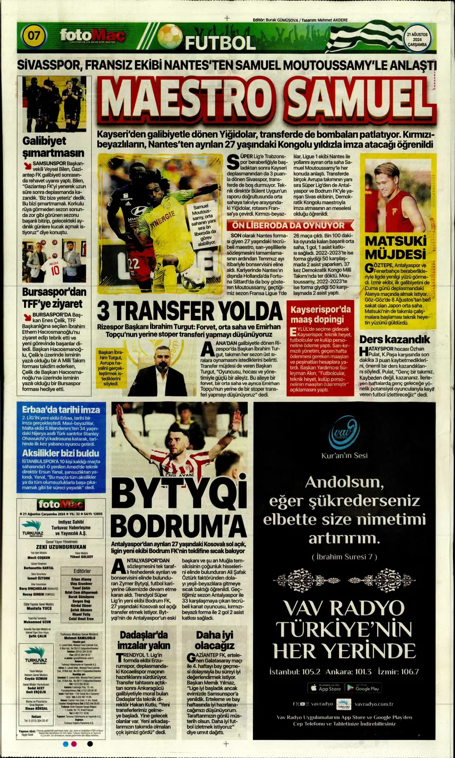 "Dev plan Anderson Talisca" | Sporun manşetleri - 16