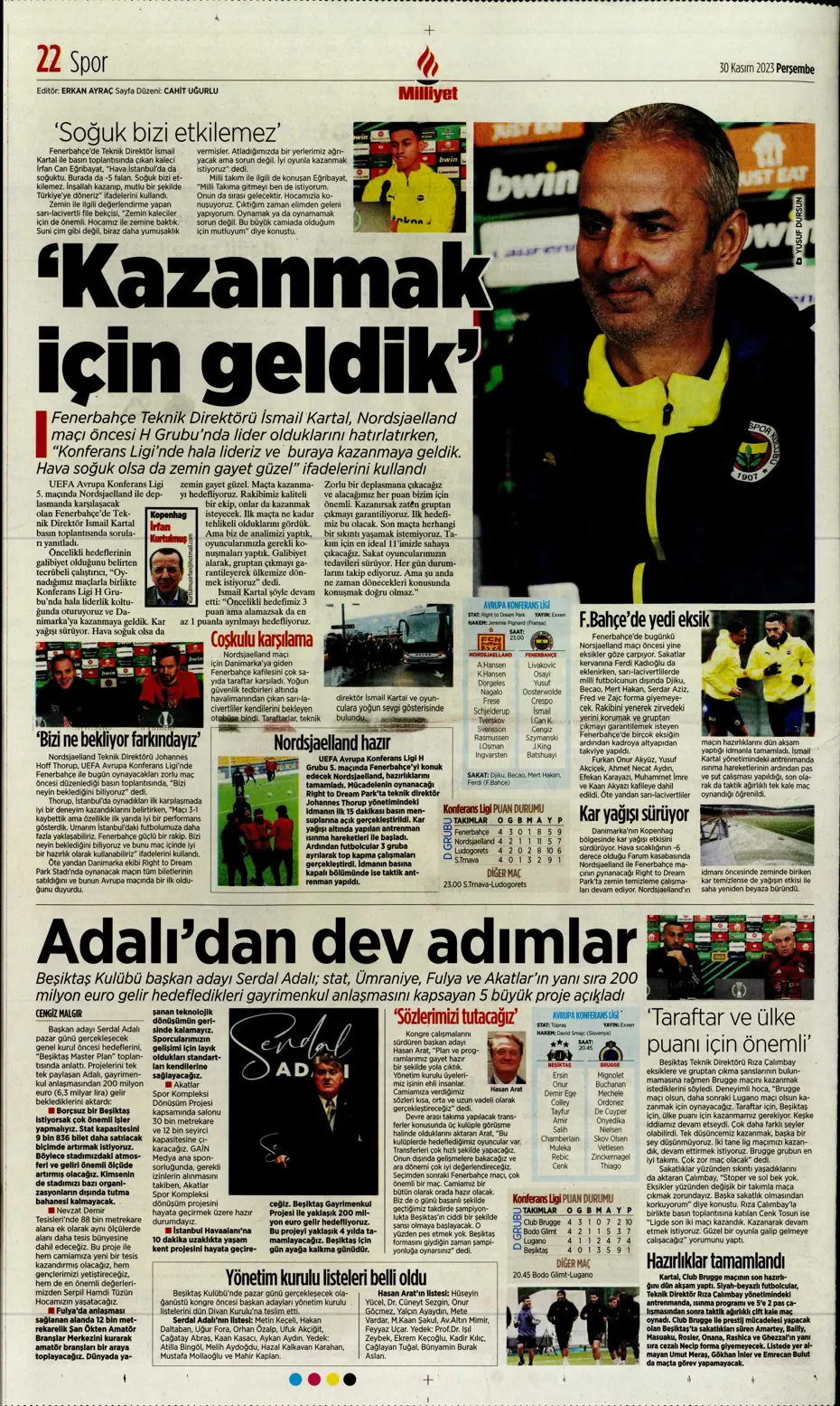 "Çok büyüksün Hakim Bey" | Sporun manşetleri (30 Kasım 2023) - 28 "Çok büyüksün Hakim Bey" | Sporun manşetleri (30 Kasım 2023) - 28