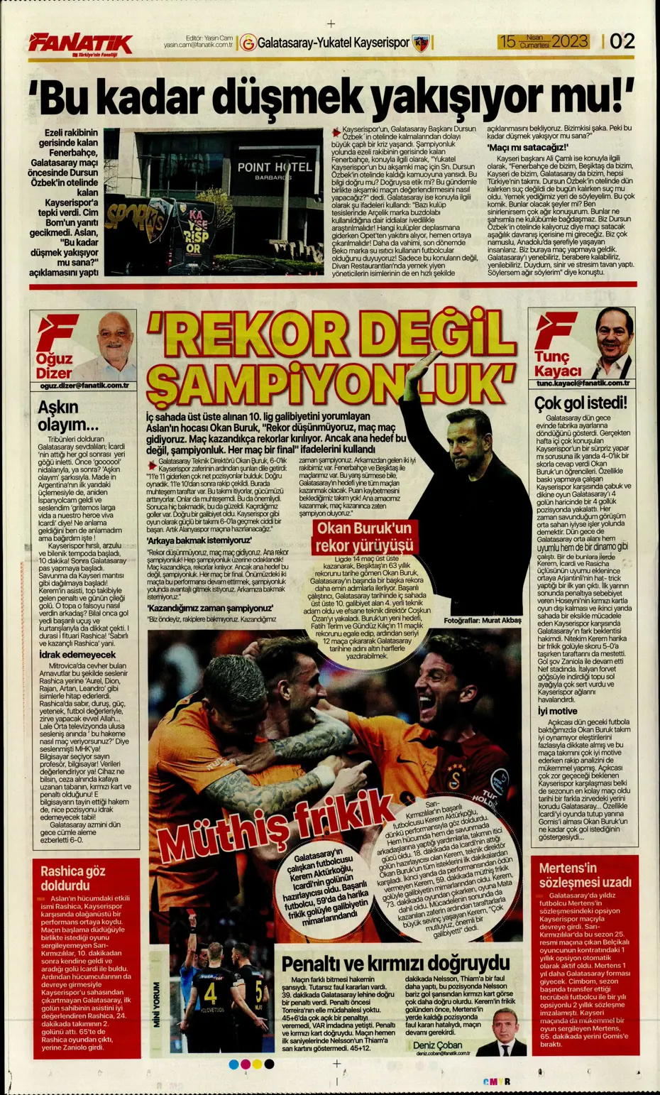 "Ada'dan Kartal'a müjde" | Sporun manşetleri (15 Nisan 2023) - 4