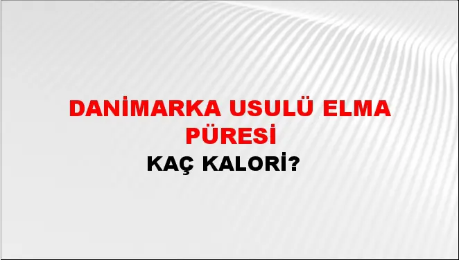 Danimarka Usulü Elma Püresi