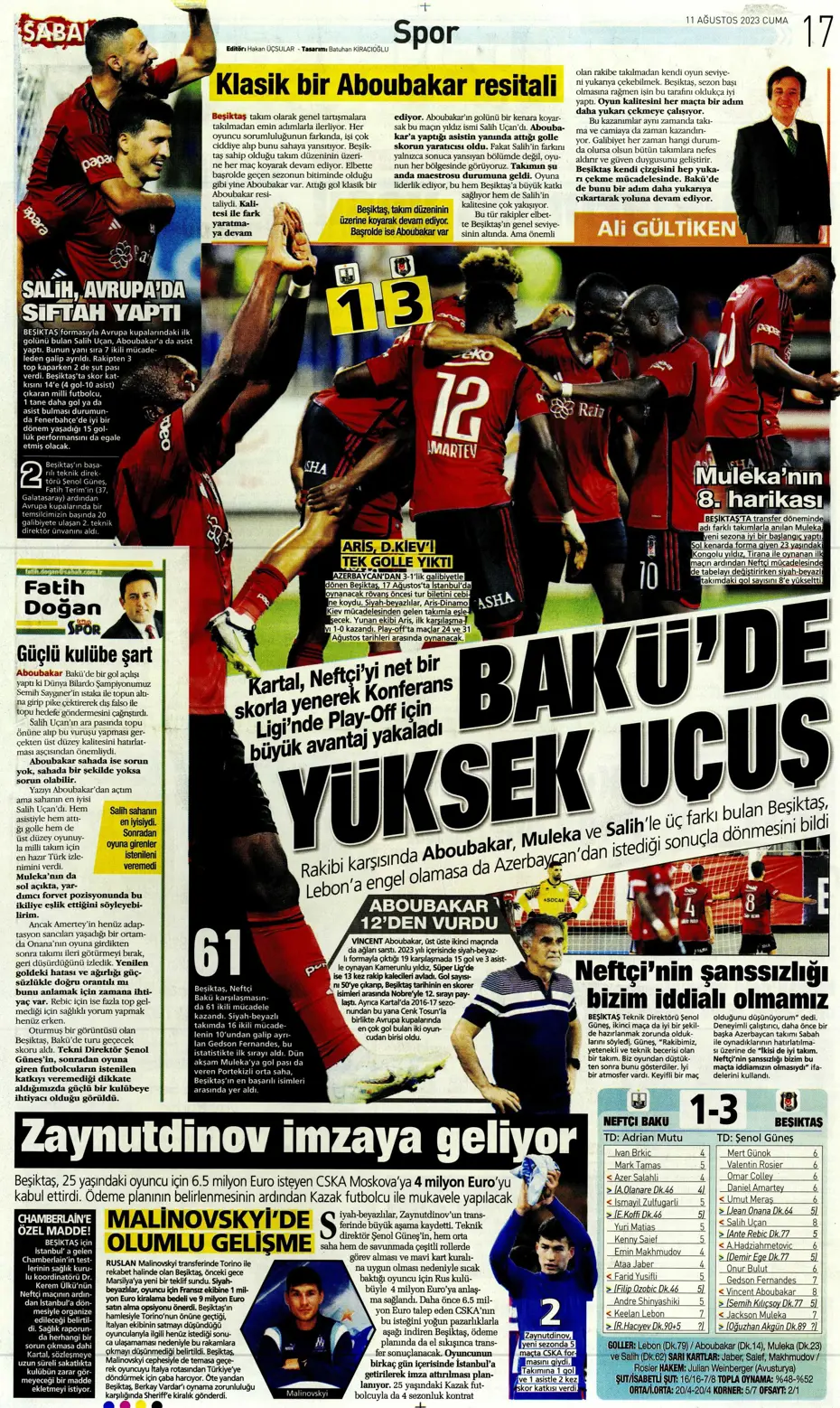 "Cengiz Ünder için yeni görüşme" | Sporun manşetleri (11 Ağustos 2023) - 35 "Cengiz Ünder için yeni görüşme" | Sporun manşetleri (11 Ağustos 2023) - 35