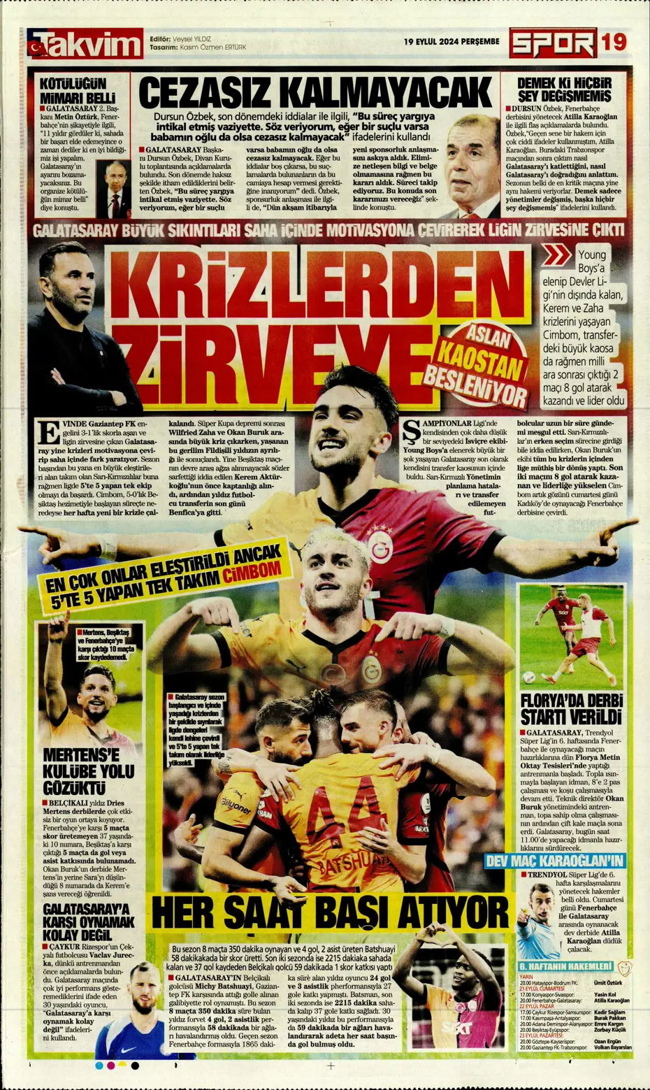 "Jose Mourinho'dan derbiye özel taktik" | Sporun manşetleri - 31