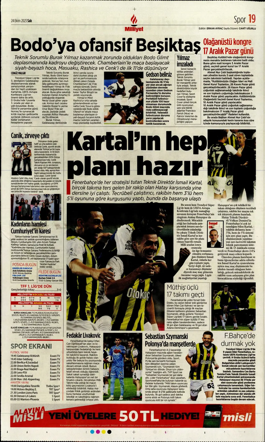 "Yine destan gecesi olsun" | Sporun Manşetleri - 22