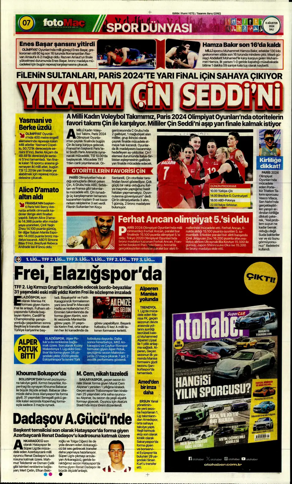 "Kartal'dan Cengiz sürprizi" | Sporun manşetleri (6 Ağustos 2024) - 15 "Kartal'dan Cengiz sürprizi" | Sporun manşetleri (6 Ağustos 2024) - 15