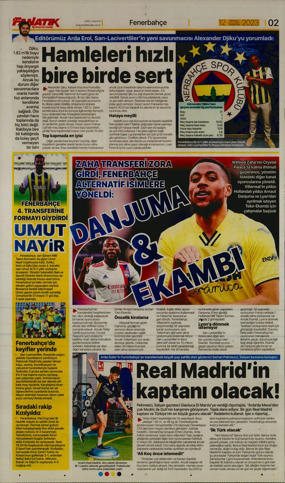 "Icardi'nin yanına 4 dev transfer daha" | Sporun manşetleri (12 Temmuz 2023) - 5