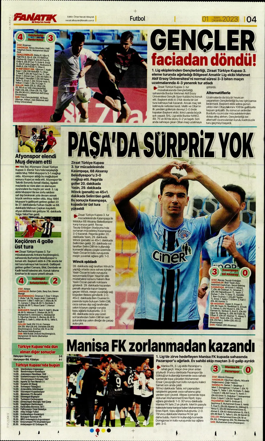 "Krunic Fenerbahçe'ye kaldı" | Sporun manşetleri (1 Kasım 2023) - 7