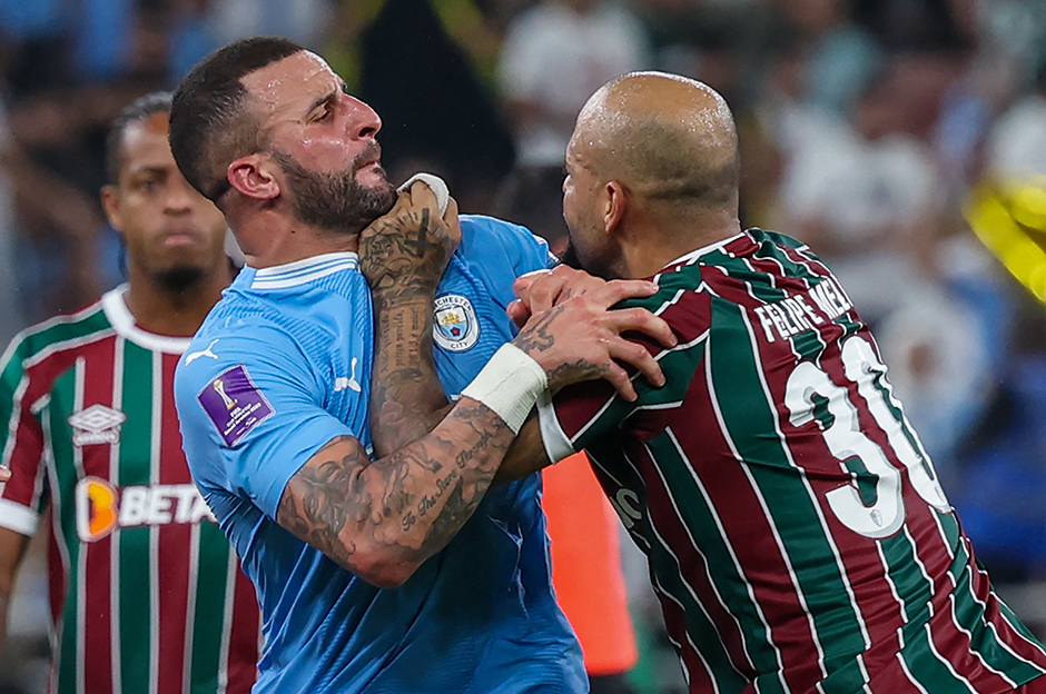 Felipe Melo ile Manchester City'nin yıldızları arasında arbede