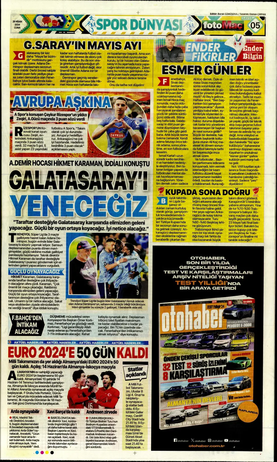 "Osayi Samuel'e 12 milyon euro" | Sporun manşetleri - 15