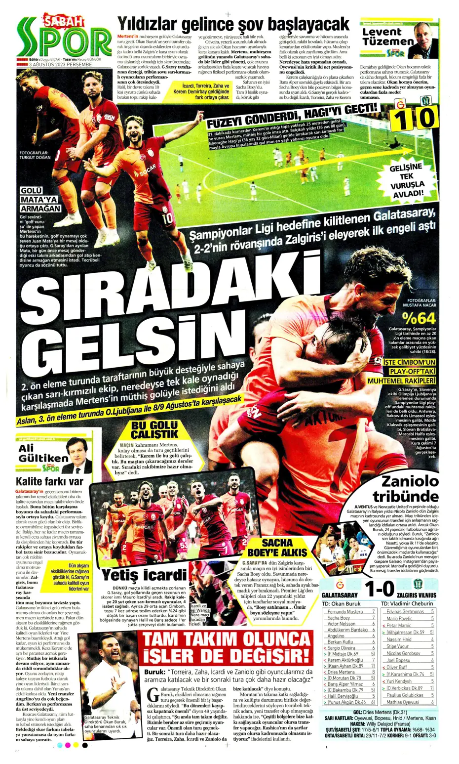 "Adım adım Devler Ligi'ne" | Sporun Manşetleri - 25