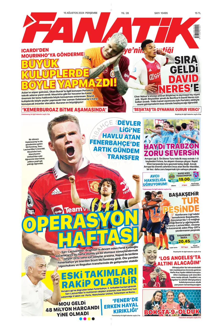 "Muci'yle yol ayrımı" | Sporun manşetleri (15 Ağustos 2024) - 2