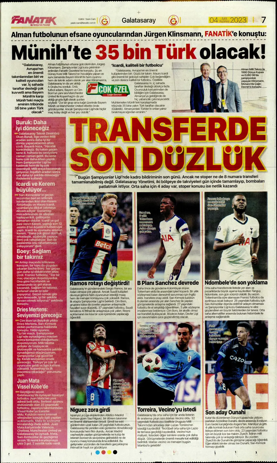 "100'ümüzün akı Türk kadını" | Sporun manşetleri (4 Eylül 2023) - 10