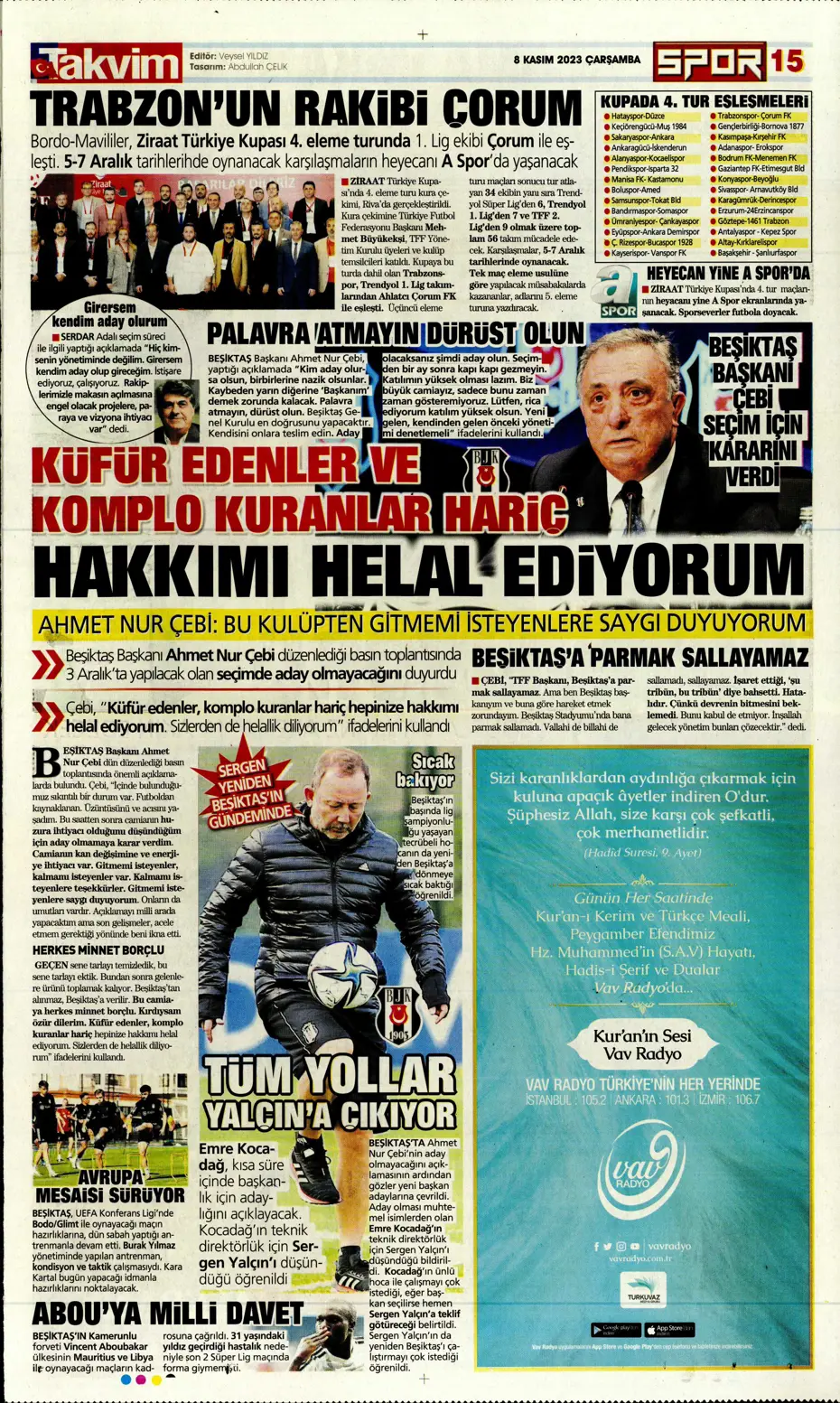 "Yeni MHK formülü" | Sporun manşetleri (8 Kasım 2023) - 31