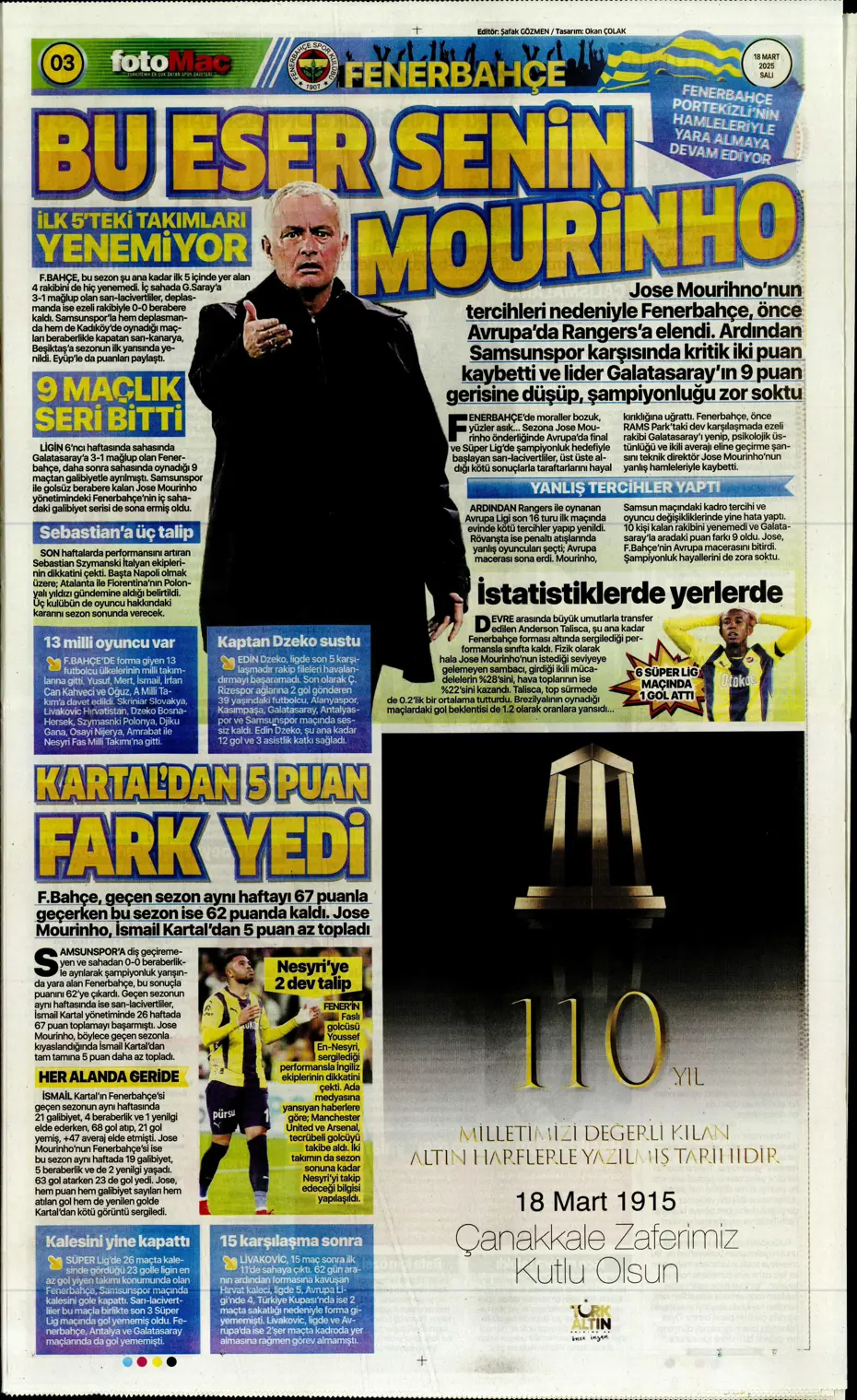 "Sane bombası" | Sporun manşetleri - 12