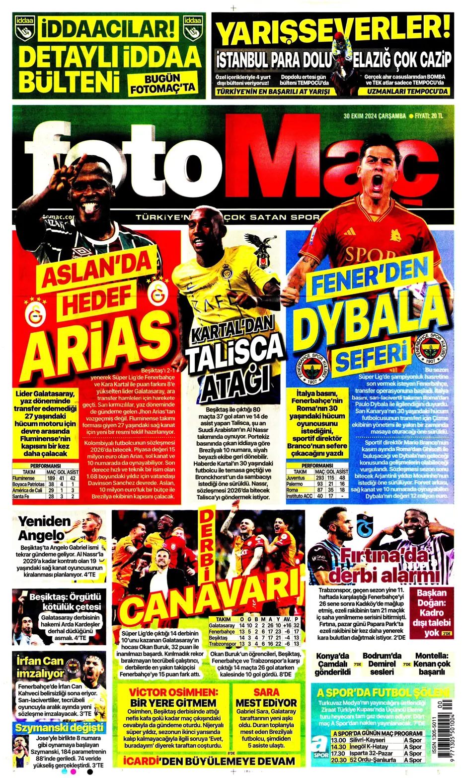 "Anderson Talisca atağı" | Sporun manşetleri - 12