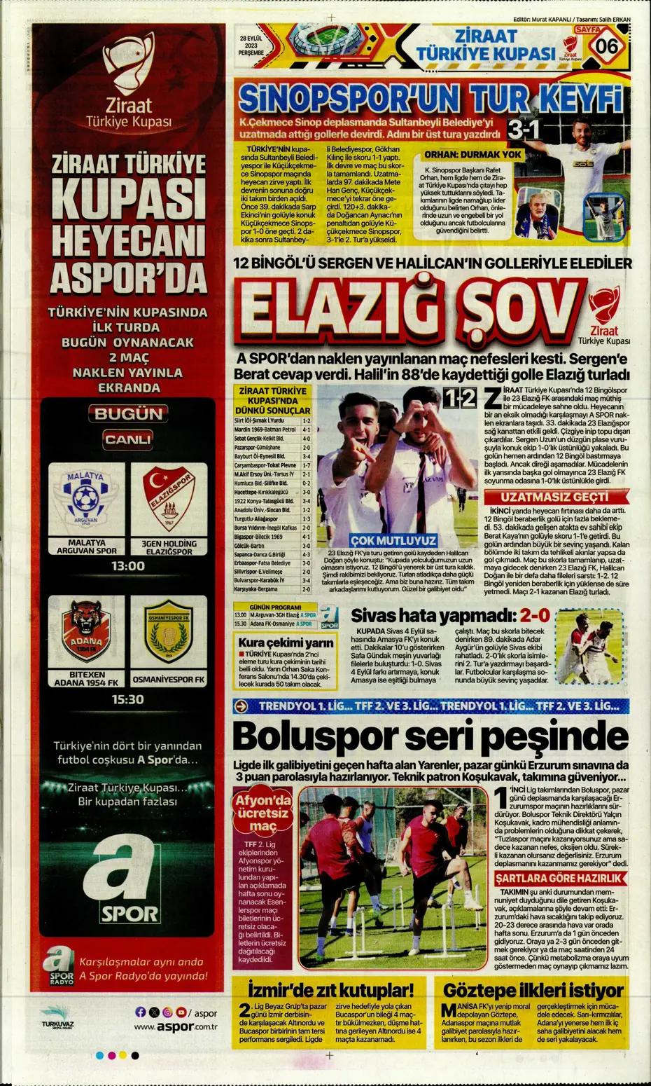 "Tarihi eser" | Sporun manşetleri (28 Eylül 2023) - 17