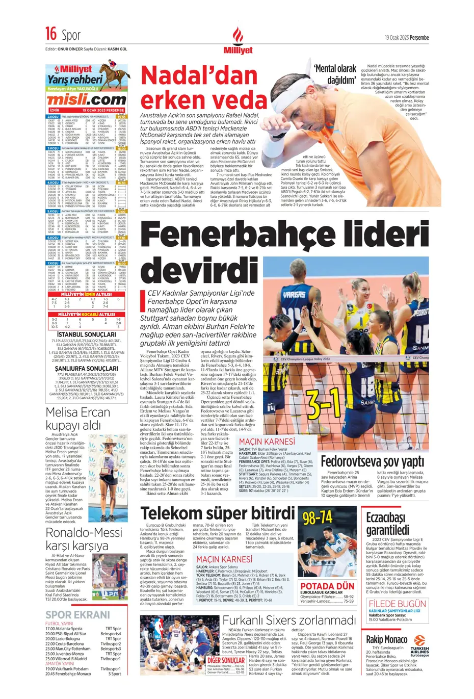 Sporun Manşetleri (19 Ocak 2023) - 17