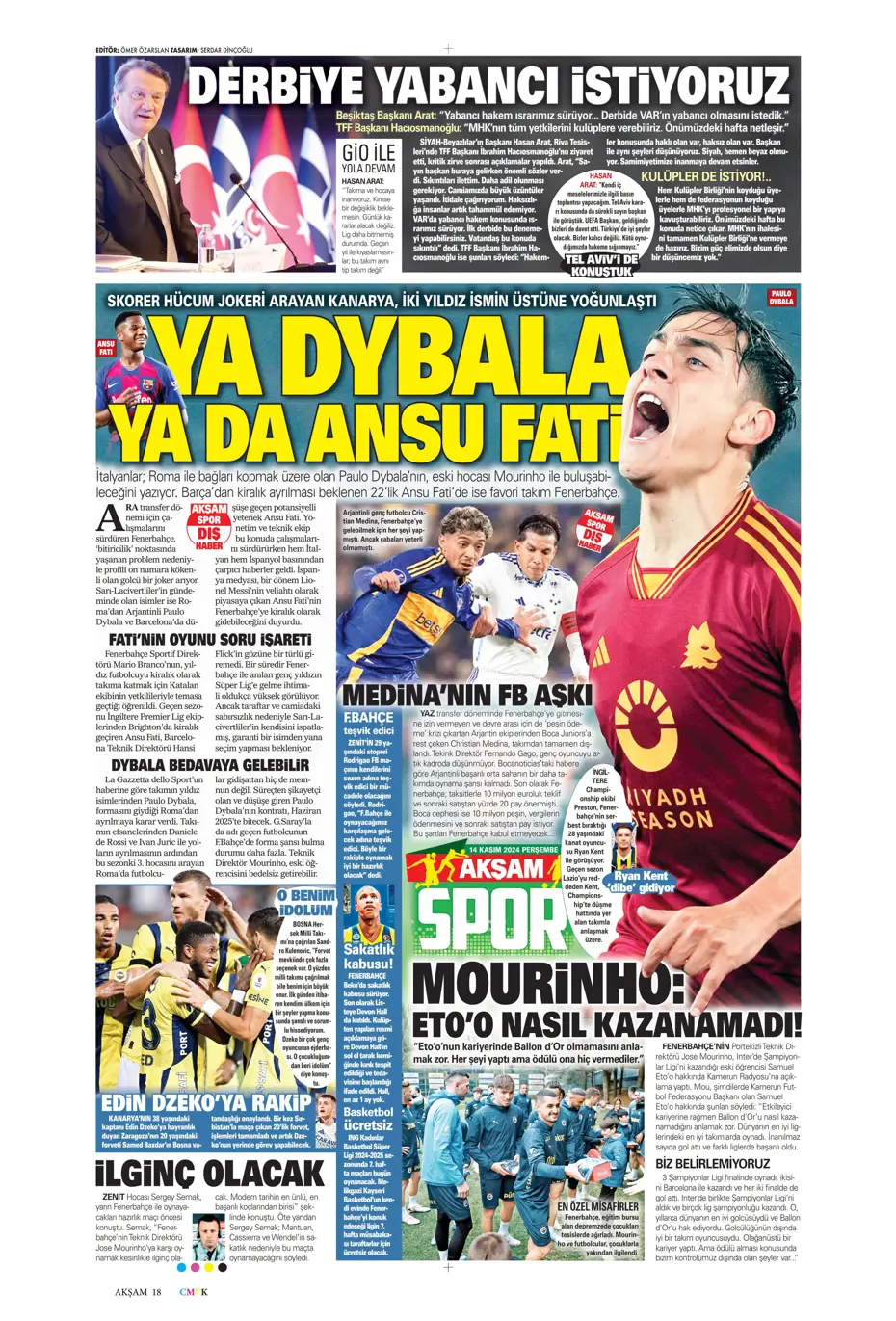 "Talisca'dan yeşil ışık" | Sporun manşetleri (14 Kasım 2024) - 3 "Talisca'dan yeşil ışık" | Sporun manşetleri (14 Kasım 2024) - 3
