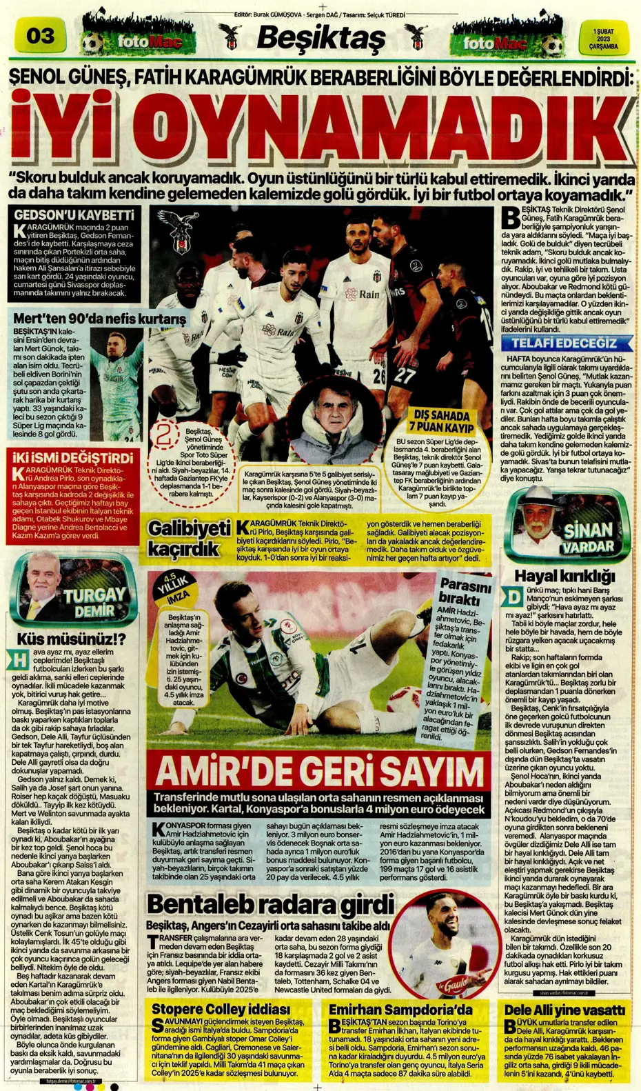 Sporun Manşetleri (1 Şubat 2023) - 13