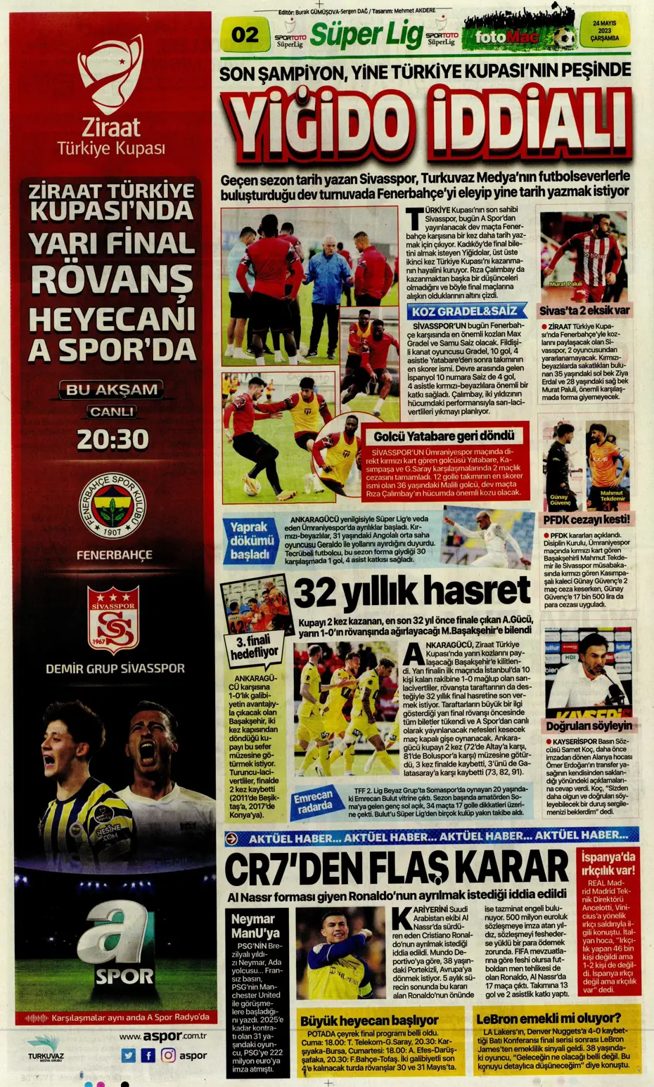 "Aslan'da taarruz başladı" | Sporun Manşetleri - 5