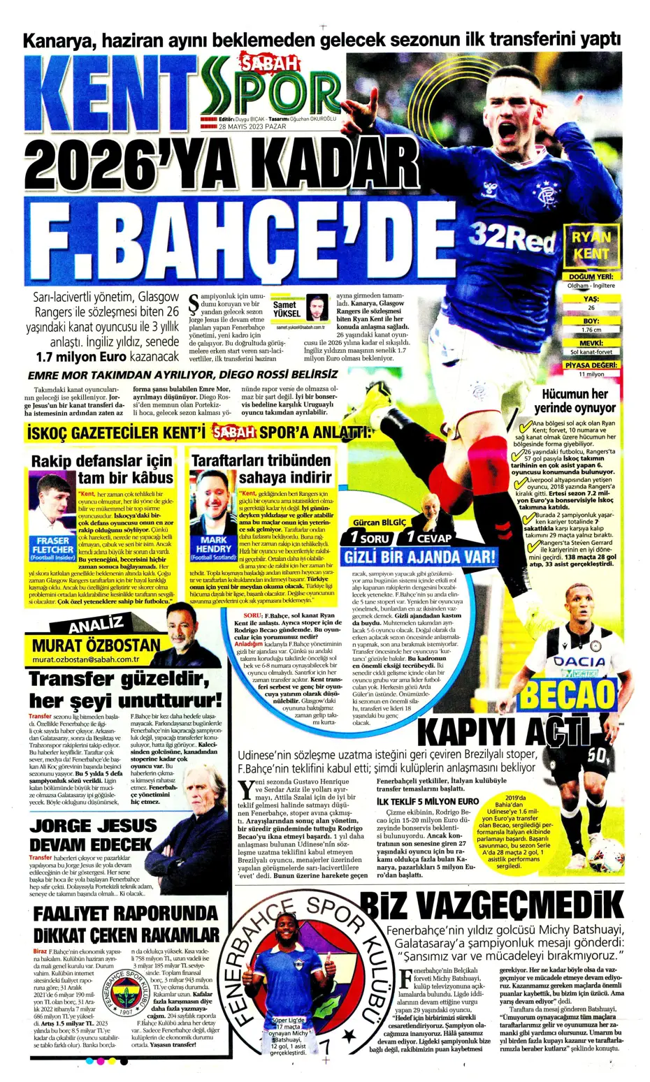"Lukaku sürprizi" | Sporun manşetleri (28 Mayıs 2023) - 15