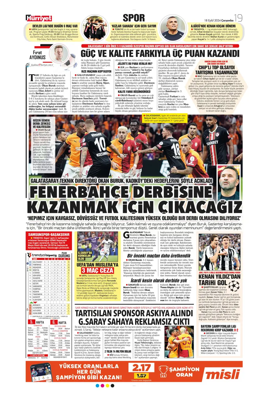 "Jose Mourinho'dan derbi kararı" | Sporun manşetleri - 20 "Jose Mourinho'dan derbi kararı" | Sporun manşetleri - 20