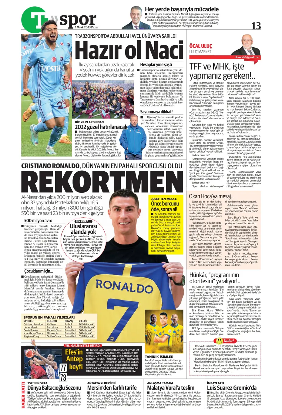 Sporun Manşetleri (1 Ocak 2023) - 36