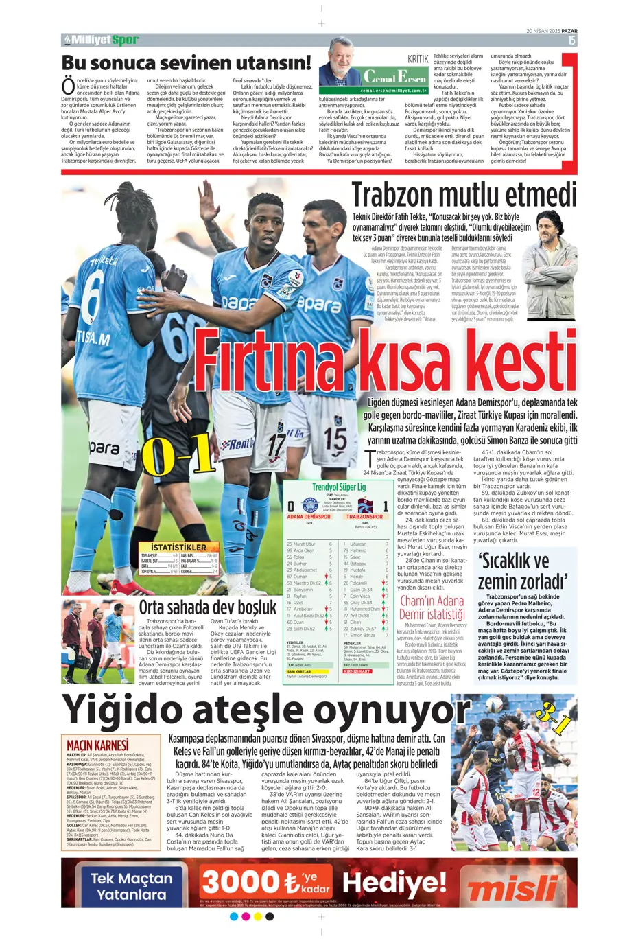 "Oğuz Aydın için geldiler" | Sporun manşetleri - 23