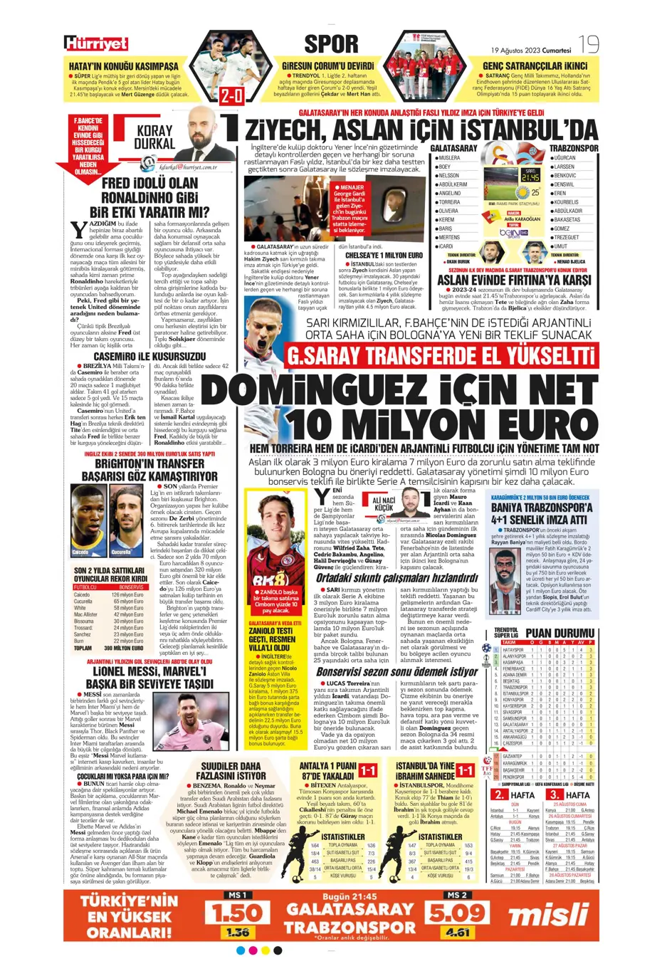 "Ramos'ta büyük kapışma" | Sporun Manşetleri (19 Ağustos 2023) - 22