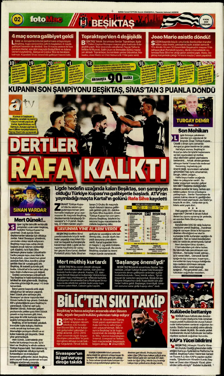 "Fenerbahçe'de büyük gün" | Sporun manşetleri (8 Ocak 2025) - 7 "Fenerbahçe'de büyük gün" | Sporun manşetleri (8 Ocak 2025) - 7