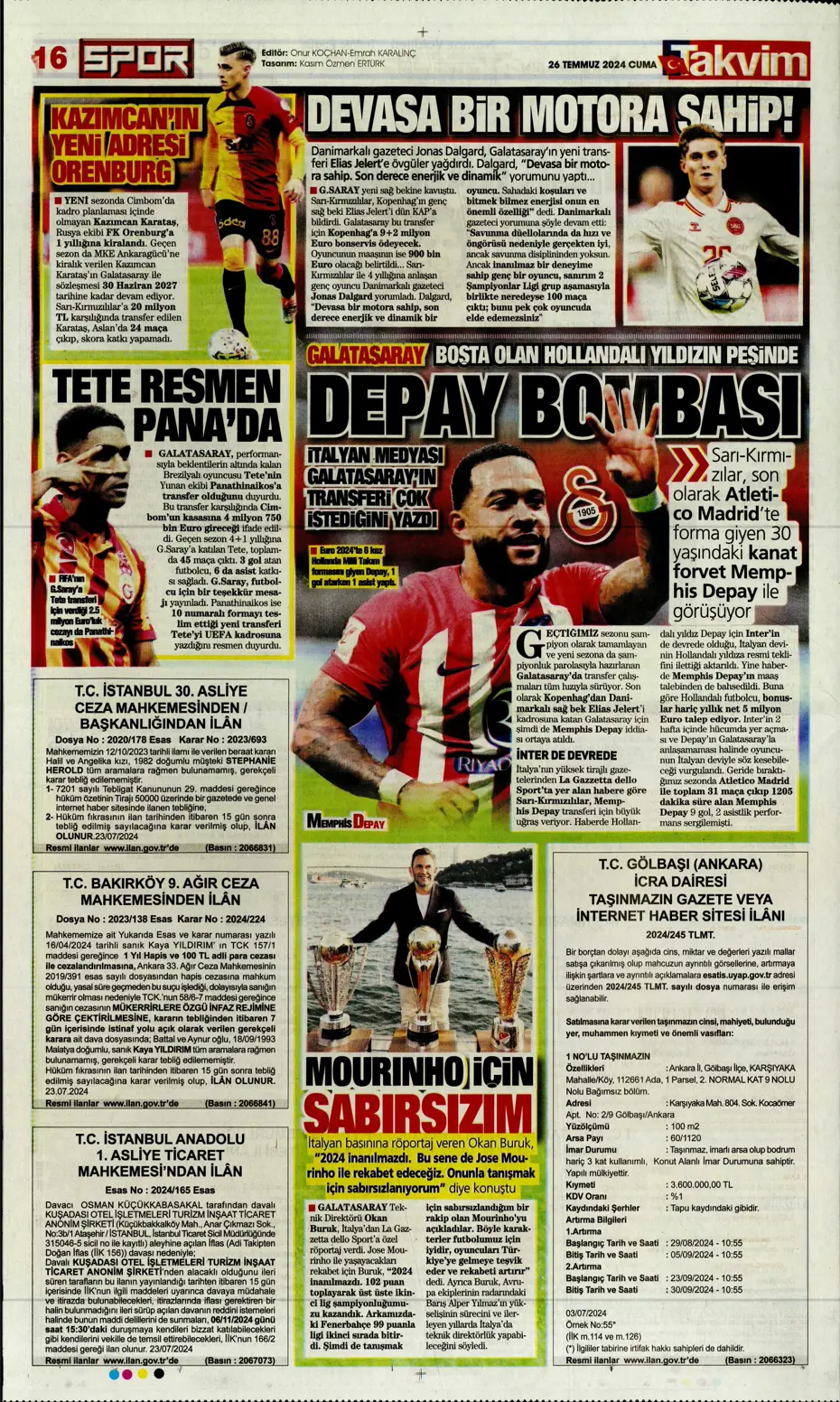 "Anderson Talisca savaşı" | Sporun manşetleri - 30