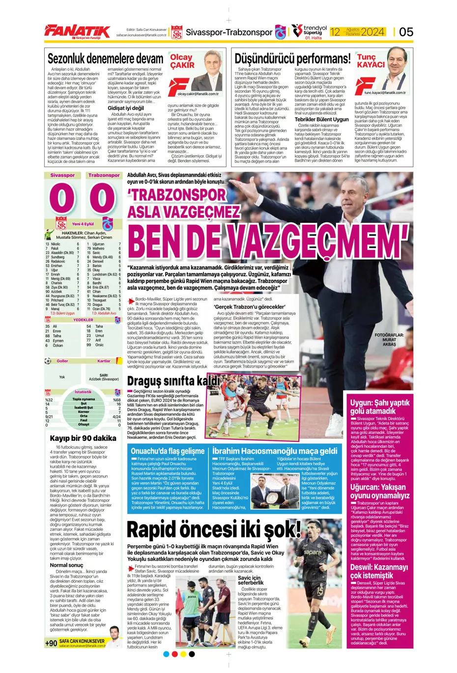 "Fenerbahçe'den 4 isim için İngiltere seferi" | Sporun manşetleri - 5