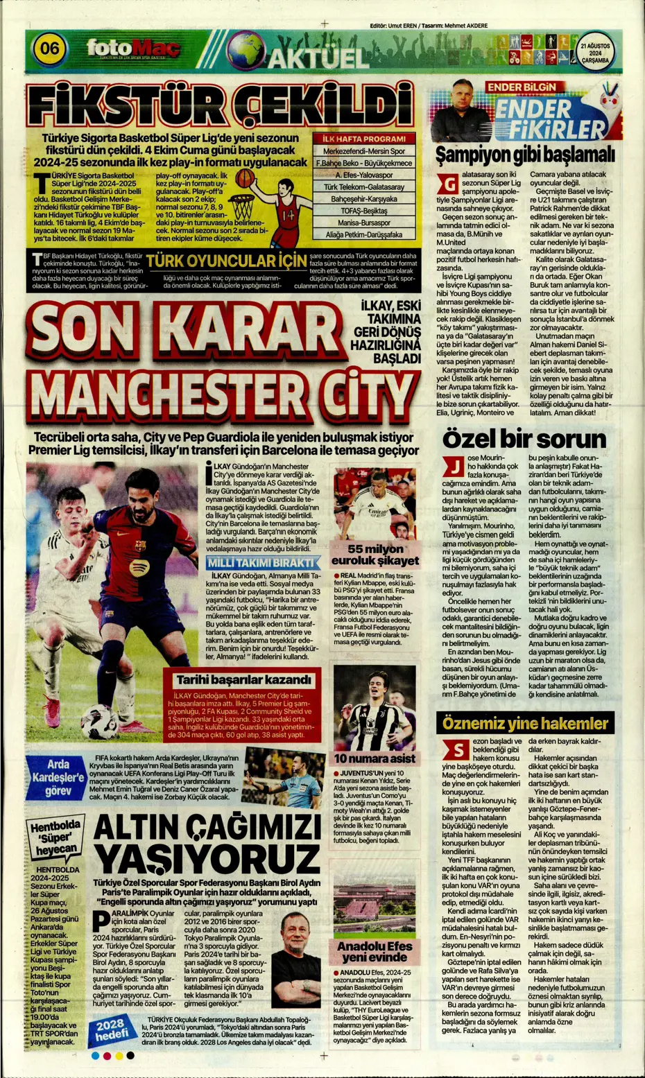 "Dev plan Anderson Talisca" | Sporun manşetleri - 14