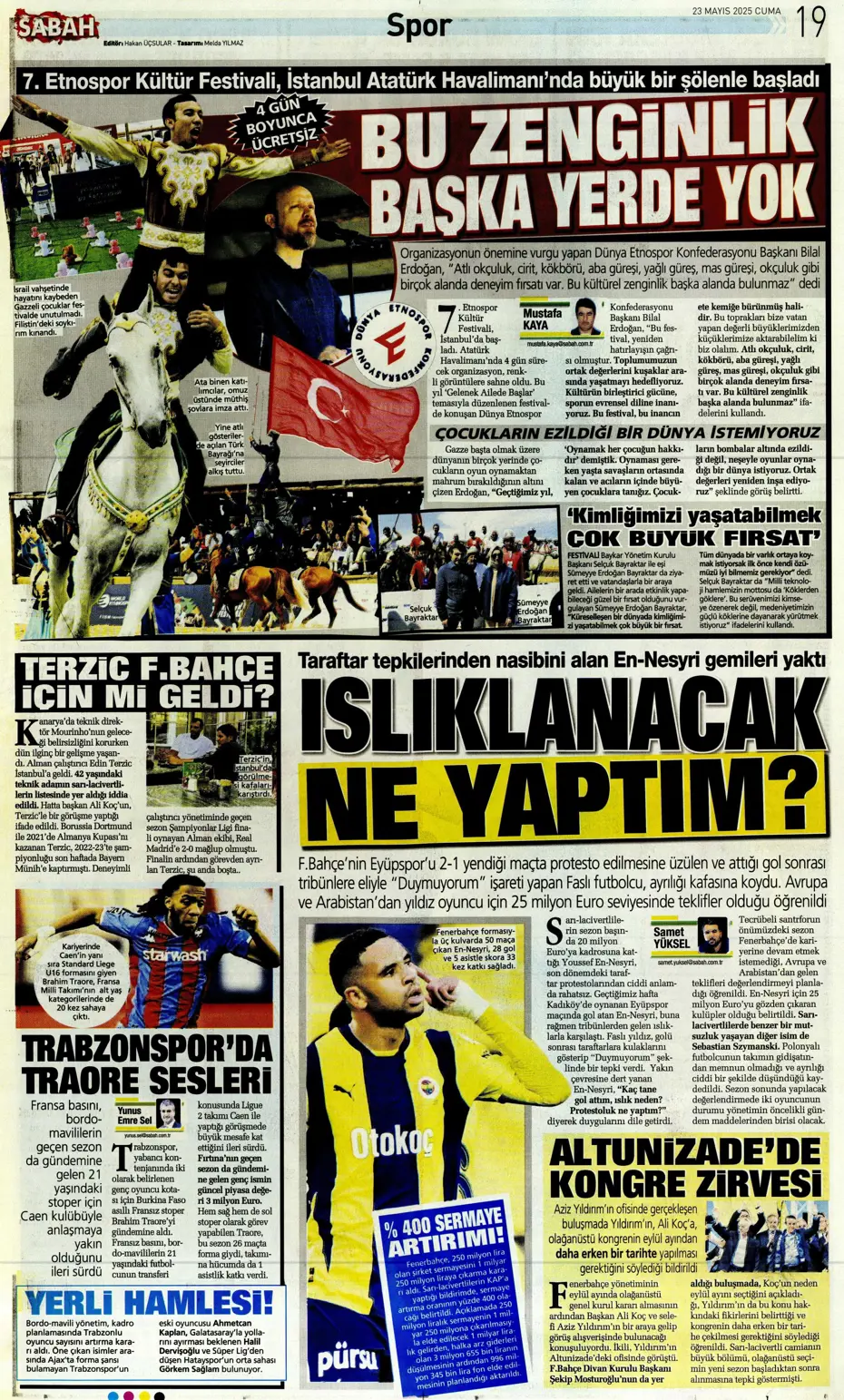 "Fenerbahçe'de sola süper yıldız: Jack Grealish" | Sporun manşetleri - 23