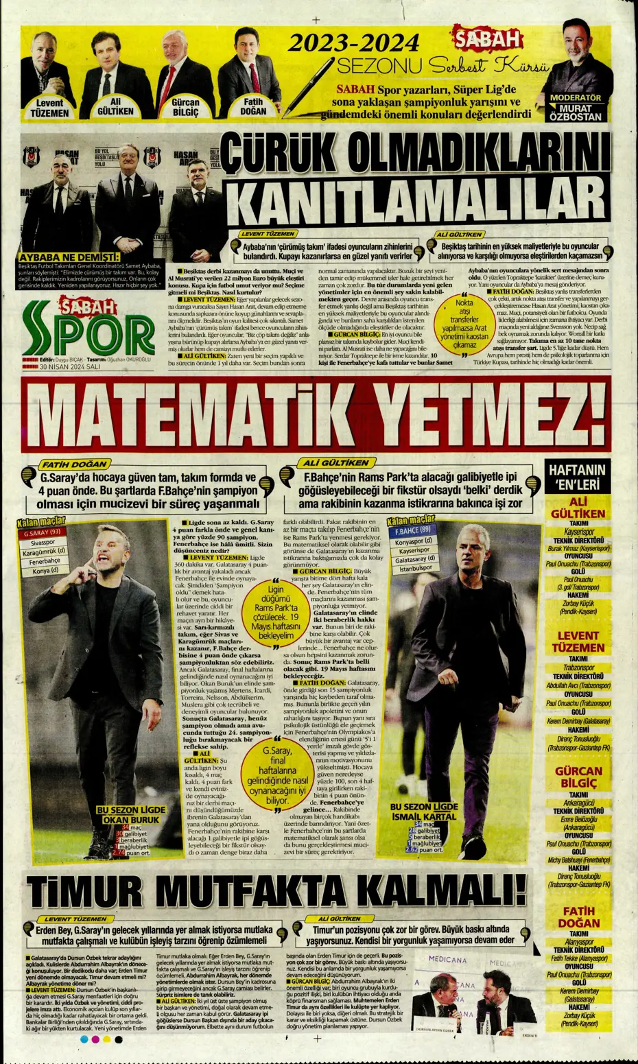 "Real'in golcüsü Aslan'a" | Sporun manşetleri (30 Nisan 2024) - 24